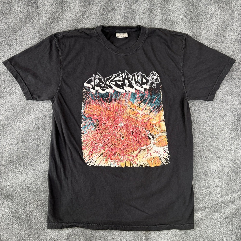 Volcano T Shirt Mens M Black Hardcore Band Ohio Daze Foghorn Mongrel